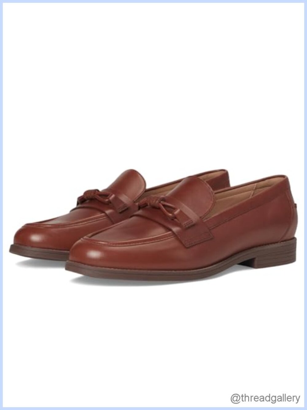 Women's Leather Loafers with Bow Detail & Arch Support